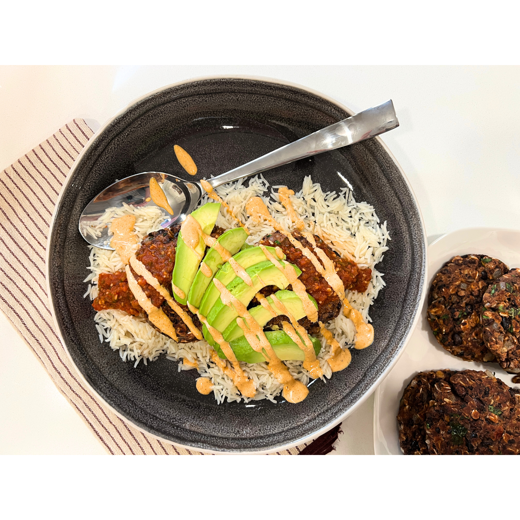 Flavortown Black Bean Burgers with Salsa & Avocado