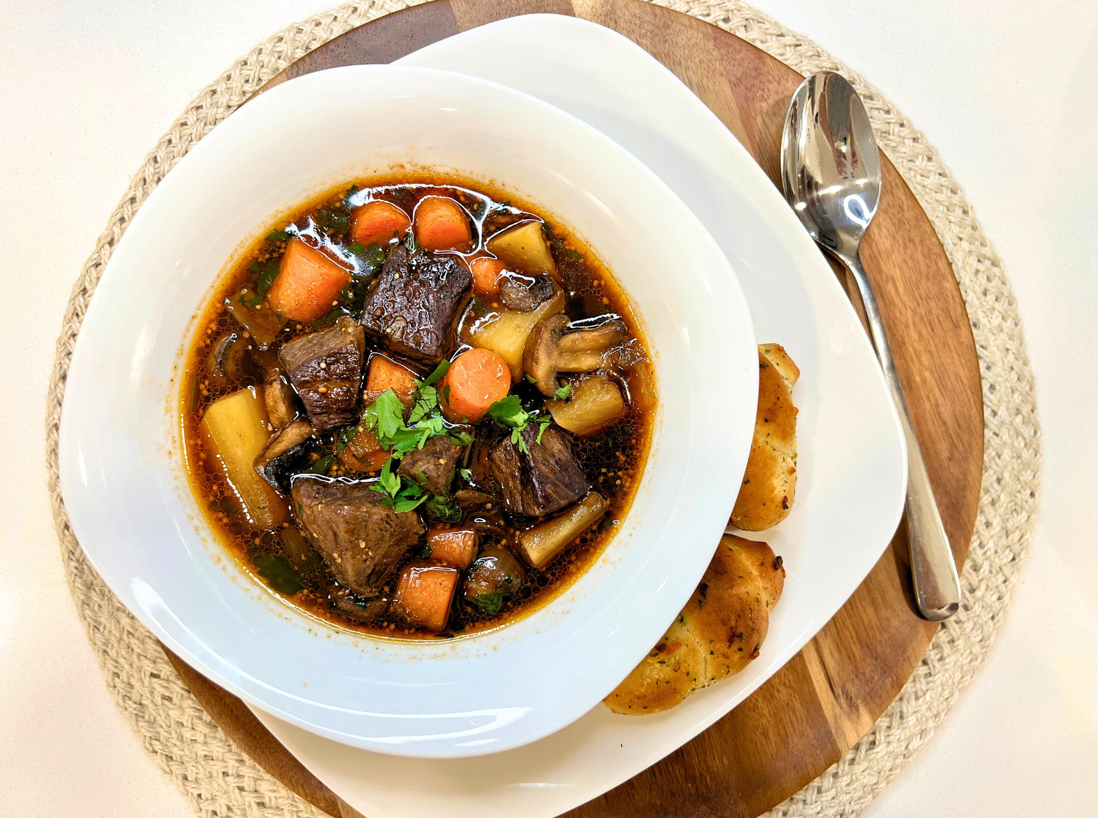 Tender Beef Stew with Beer & Turnips